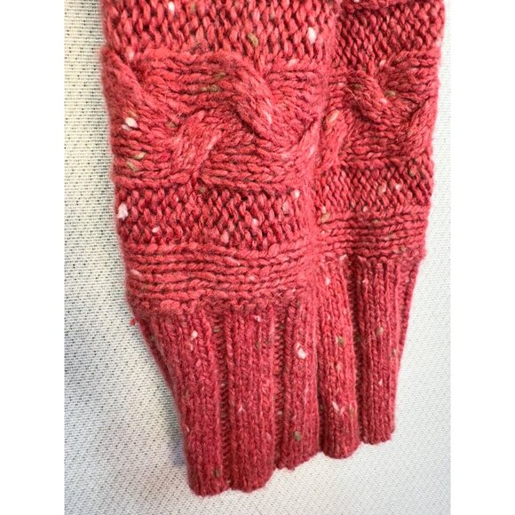 Woolrich Womens Cable Knit Sweater Small Soft Ruby Heather - Picture 9 of 12